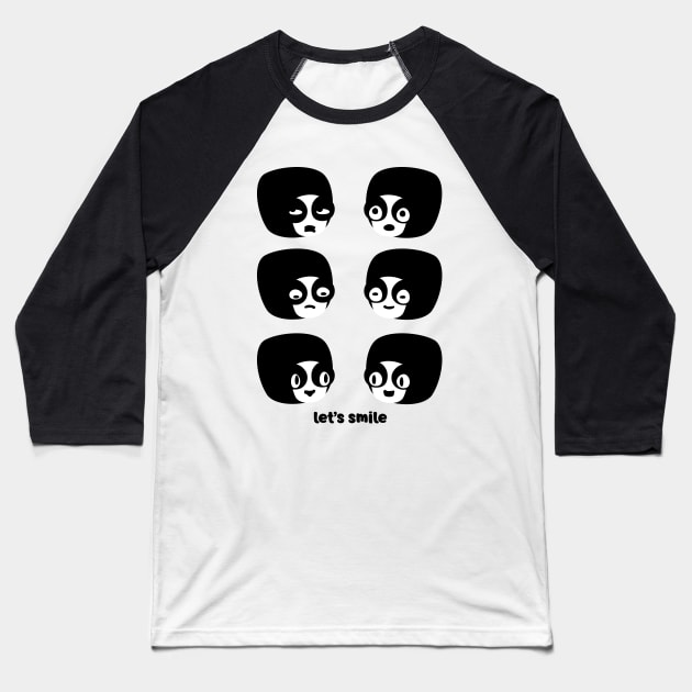 Simple design "Missing Face" Baseball T-Shirt by ZUNAIRA